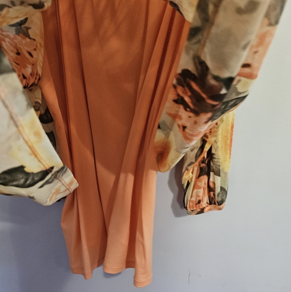 I-N-C International Concepts cold shoulder lined blouse 3X peach/black - Picture 6 of 11